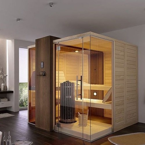 Phòng Xông Hơi Ướt Bằng Kính Kết Hợp Xây