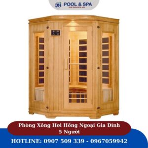 3H Pool & Spa | Phòng xông hơi mini dành cho gia đình Phòng Xông Hơi Hồng Ngoại Gia Đình 5 Người